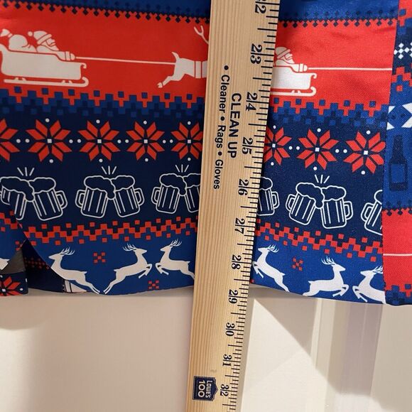 Men's Ugly Christmas Blazer And Tie Size Small NWOT Beer Deer Santa Print - Picture 10 of 11
